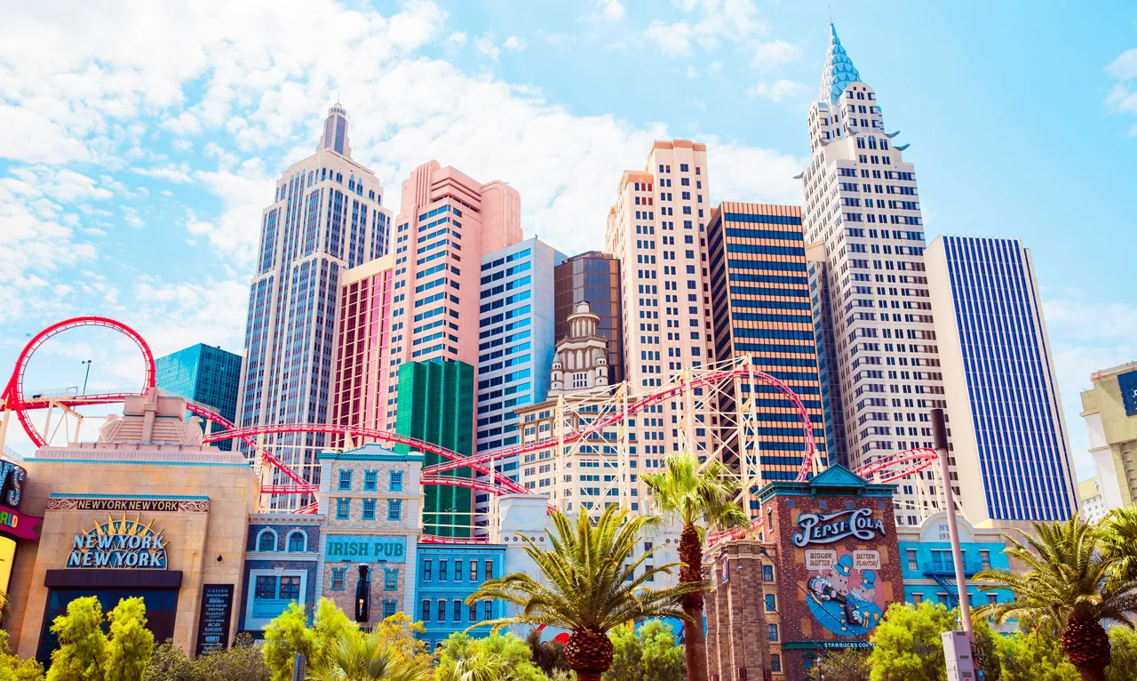 Panoramic view of NY NY in Las Vegas. Photo by Christopher Alvarenga.