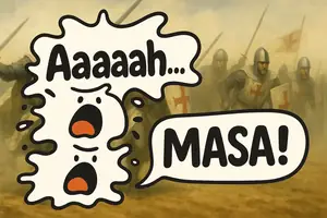 Blobs running from MASA Crusaders.