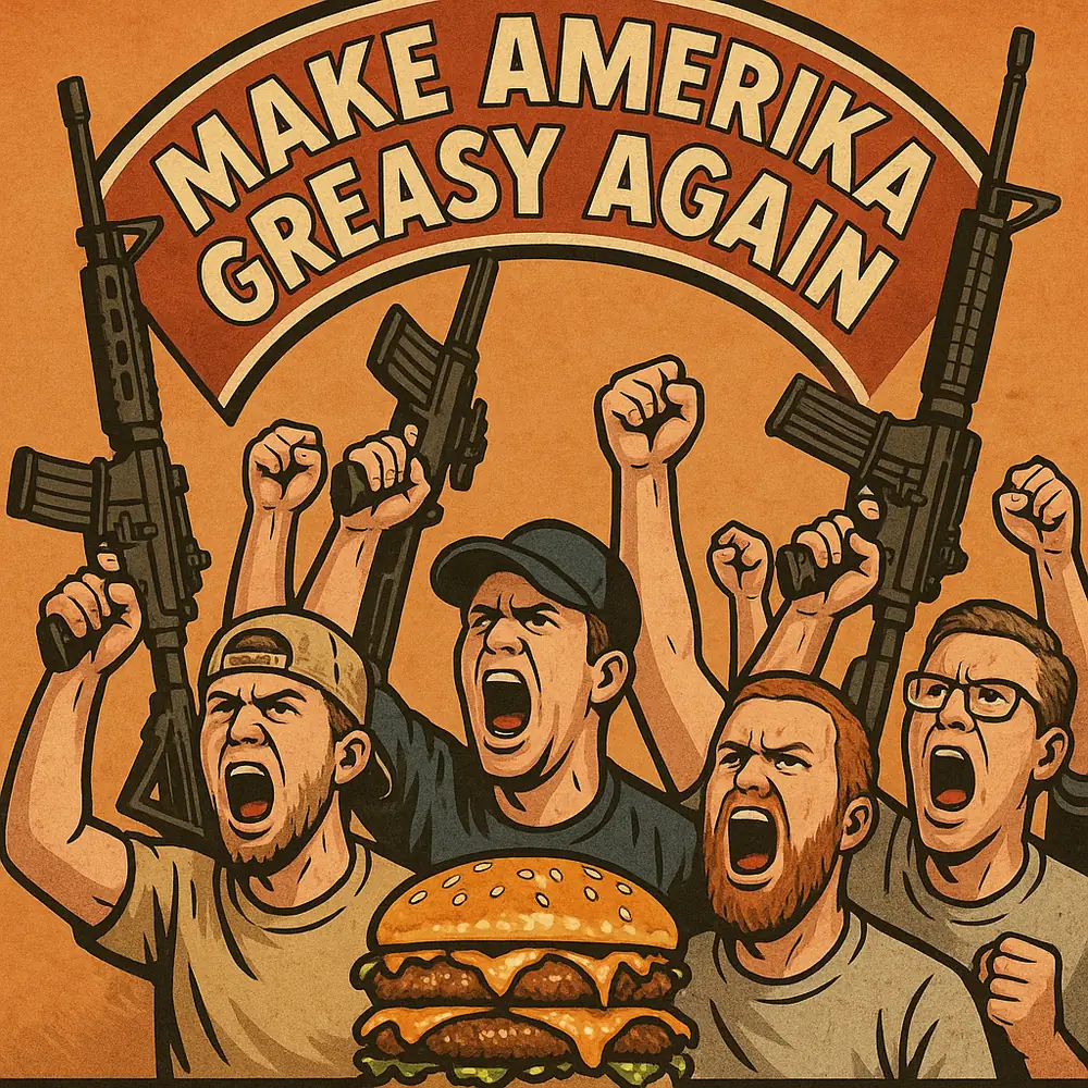 Greasy patriot ready to serve the M.A.S.A agenda